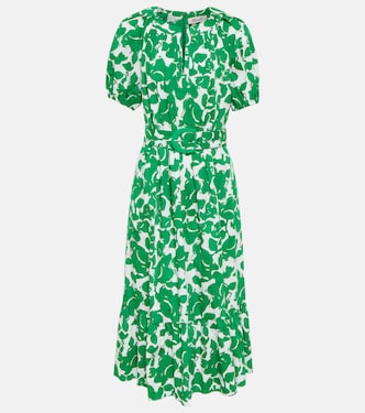 Robe midi Lindy en coton à fleurs | Diane von Furstenberg