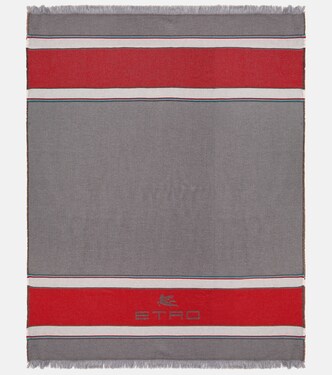 Embroidered wool and cashmere throw | Etro