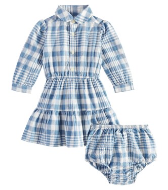 Baby checked cotton dress and bloomers set | Polo Ralph Lauren Kids