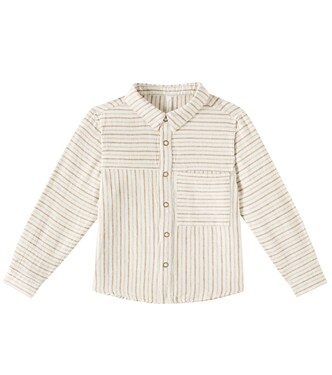 Walker pinstripe linen-blend shirt | Rylee + Cru