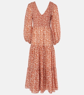 Robe midi Brooke en coton et soie | Rixo