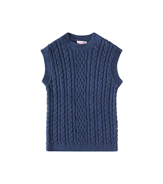 Alvaro cable-knit virgin wool sweater vest | La Coqueta