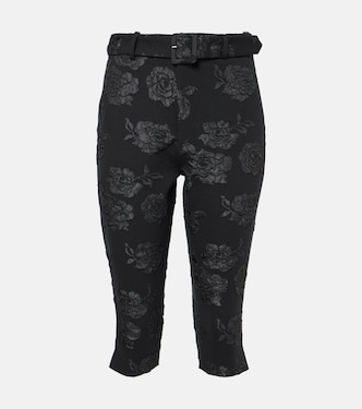 Floral jacquard capri pants | Rotate