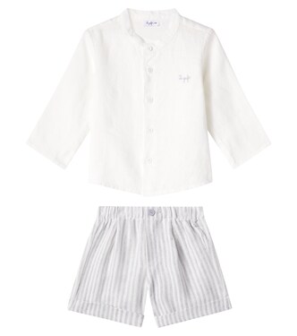 Baby linen shirt and Bermuda shorts set | Il Gufo
