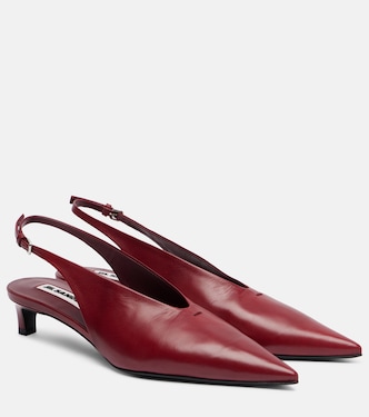 Slingback-Pumps Pointy aus Leder | Jil Sander
