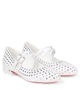Jane strass satin ballet flats | Christian Louboutin Kids