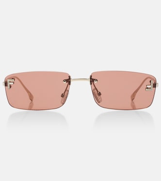 Fendi First Crystal rectangular sunglasses | Fendi