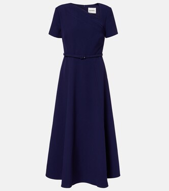 Robe midi asymétrique en crêpe | Roland Mouret