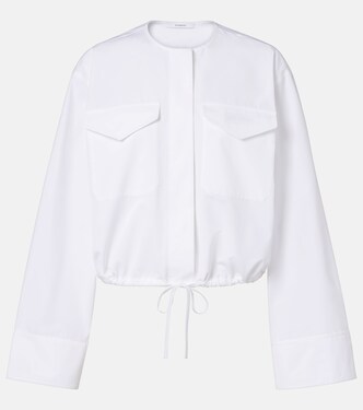 Logo cropped cotton poplin shirt | Givenchy