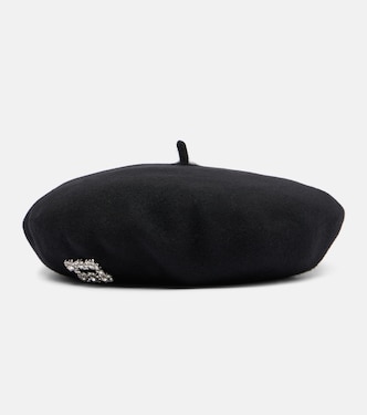 Embellished wool beret | Roger Vivier