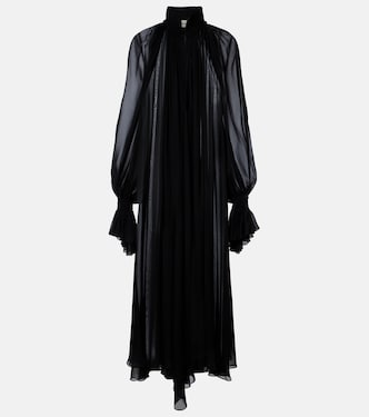 Edgar semi-sheer silk tulle midi dress | Khaite