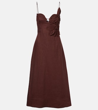 Appliqué linen midi dress | Farm Rio
