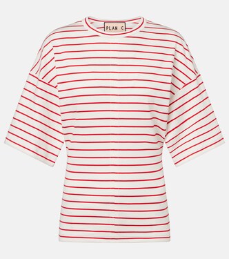 Striped cotton jersey T-shirt | Plan C