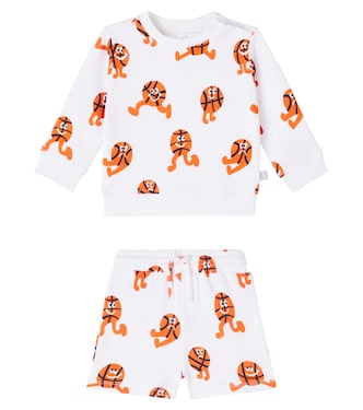 Baby printed cotton sweatshirt and shorts set | Stella McCartney Kids