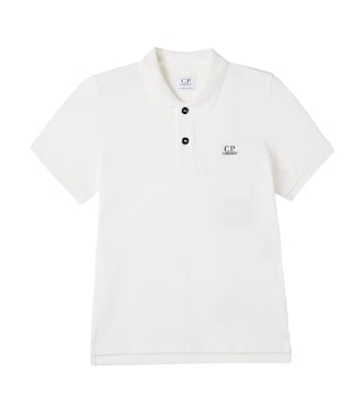 Logo cotton-blend piqué polo shirt | C.P. Company Kids