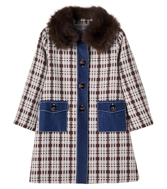 Mantel aus Tweed mit Denim | Patachou