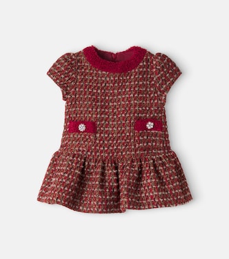 Baby embellished cotton-blend bouclé dress | Patachou