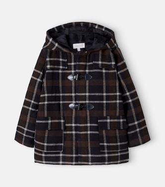 Checked hooded coat | Patachou