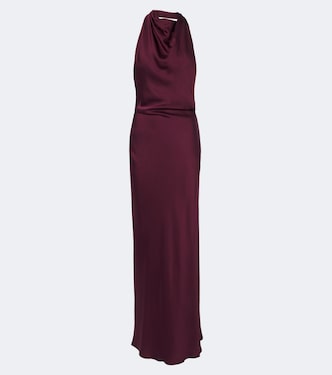 Reannon halterneck satin gown | Simkhai