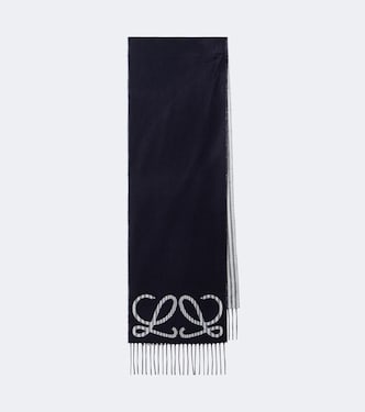 Double L jacquard silk and cashmere scarf | Loewe