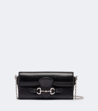 Horsebit leather wallet on chain | Gucci