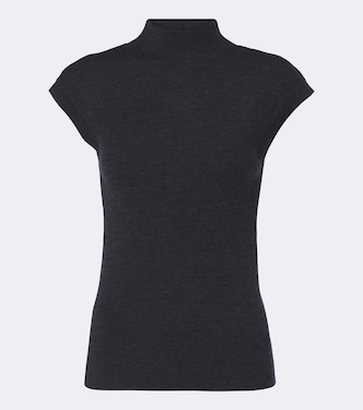 Ribbed-knit virgin wool top | Jardin des Orangers