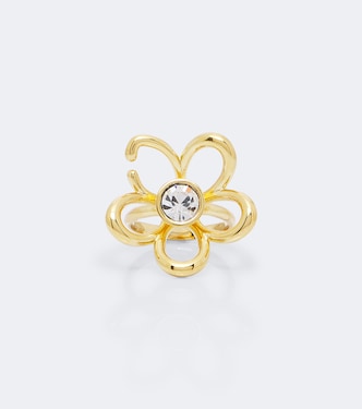 Crystal-embellished floral ring | Oscar de la Renta
