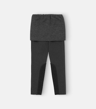 Cotton-blend jersey skirt and leggings | Brunello Cucinelli Kids