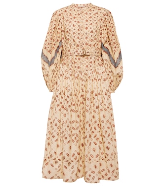 Robe midi Esti en coton imprimé | Ulla Johnson