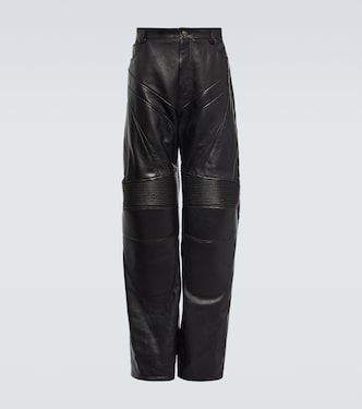 Leather biker pants | Balenciaga