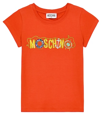 Logo cotton-blend jersey T-shirt | Moschino Kids