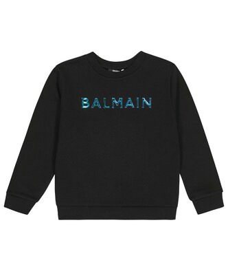 Sweat-shirt en coton à logo | Balmain Kids