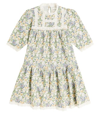 Beverly lace-trimmed floral linen dress | The New Society