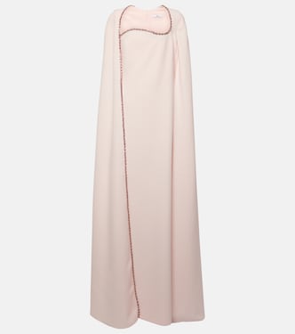 Robe longue Mattia en crêpe à ornements | Safiyaa