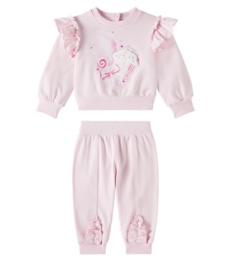 Baby printed cotton-blend set | Monnalisa