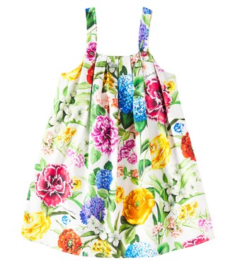 Floral cotton dress | Dolce&Gabbana Kids