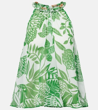 Cleo floral beaded cotton top | Poupette St Barth