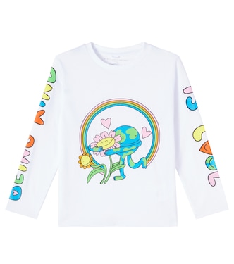 T-shirt in jersey di cotone con stampa | Stella McCartney Kids