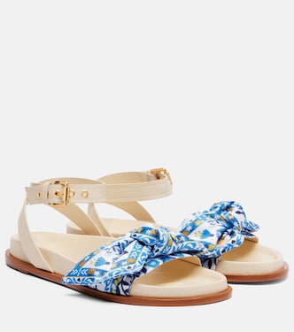 Bow-detail printed sandals | Farm Rio