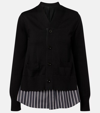 Layered cotton cardigan | Sacai