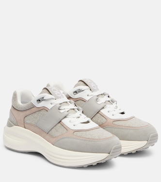 Leather-trimmed sneakers | Tod's