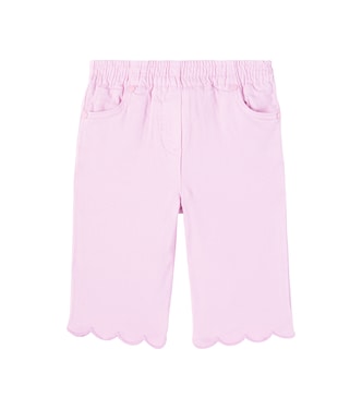 Baby scalloped cotton-blend pants | Stella McCartney Kids