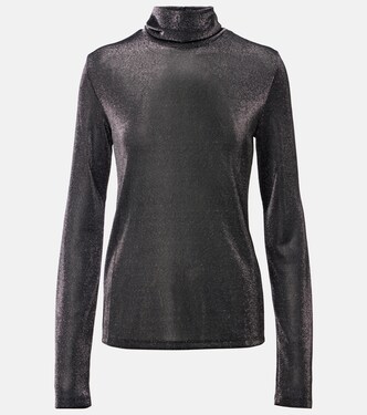 Jadia jersey lamé turtleneck top | Marant Etoile