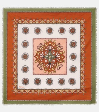 Contina Midi fringed cotton scarf | Alémais