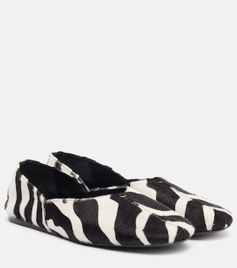 Jane zebra-print calf hair ballet flats | Khaite
