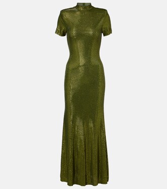 Embellished mesh maxi dress | Self-Portrait