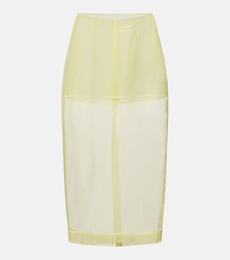 Peri sheer silk-blend midi skirt | The Frankie Shop