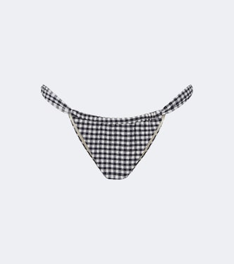 Sandra polka-dot seersucker bikini bottoms | Montce