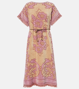 Robe midi Aster en coton à imprimé  | Zimmermann