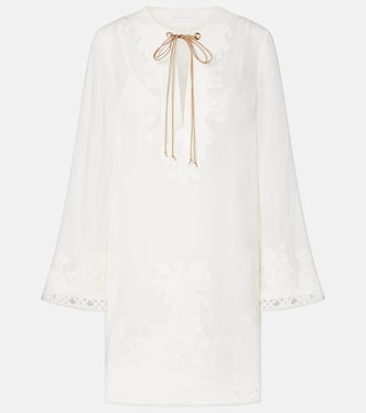 Indra embroidered ramie minidress | Zimmermann